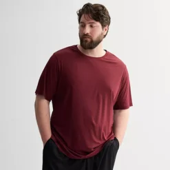 Big & Tall Tek Gear® Dry Tek Tee -Tek Gear Shop 3933692 Maroon Rose Grid