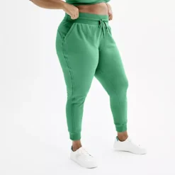 Plus Size Tek Gear® Ultrasoft Fleece Jogger Pants -Tek Gear Shop 5541074 Studio Green