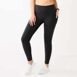 Petite Tek Gear® Ultrastretch High-Waisted 7/8 Leggings With Side Pockets 18 Petite Tek Gear® Ultrastretch High-Waisted 7/8 Leggings With Side Pockets -Tek Gear Shop 5567569 Black