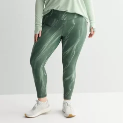 Plus Size Tek Gear® Ultrastretch High-Waisted Side Pocket 7/8 Leggings -Tek Gear Shop 5568006 Olive Marble