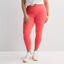 Plus Size Tek Gear® Ultrastretch High-Waisted Side Pocket 7/8 Leggings -Tek Gear Shop 5568006 Parrotoral