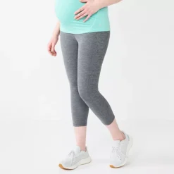 Maternity Tek Gear® Ultrastretch High Rise Capri Pants -Tek Gear Shop 6061183 Charcoal Sd 1