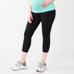Maternity Tek Gear® Ultrastretch High Rise Capri Pants -Tek Gear Shop 6061183 Mineral Black
