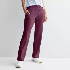 Women's Tek Gear® French Terry Open Hem Pant -Tek Gear Shop 6119724 Spanish Wine 1
