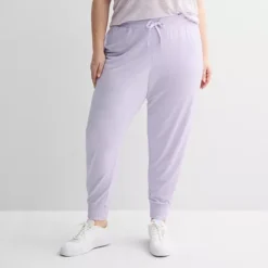 Plus Size Tek Gear® French Terry Jogger Pants -Tek Gear Shop 6137110 Bella Lavender