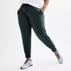 Plus Size Tek Gear® French Terry Jogger Pants -Tek Gear Shop 6137110 Eternity Green