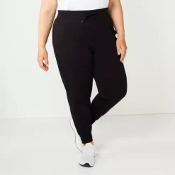 Plus Size Tek Gear® French Terry Jogger Pants -Tek Gear Shop 6137110 Mineral Black
