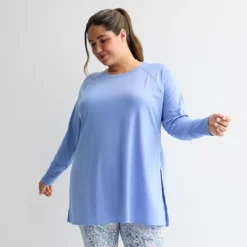 Plus Size Tek Gear® Long Sleeve Tunic Tee -Tek Gear Shop 6285310 Palmer Peri