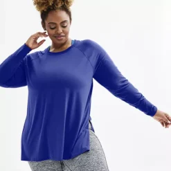 Plus Size Tek Gear® Long Sleeve Tunic Tee -Tek Gear Shop 6285310 Skylar Violet