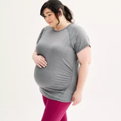 Plus Maternity Tek Gear® Dry Tek Tee -Tek Gear Shop 6307092 Grey 1