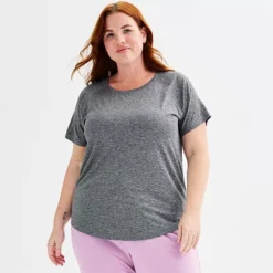 Plus Size Tek Gear® Dry Tek Short Sleeve Tee -Tek Gear Shop 6479364 Gray