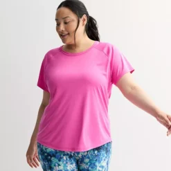 Plus Size Tek Gear® Dry Tek Short Sleeve Tee -Tek Gear Shop 6479364 Pink Ornament