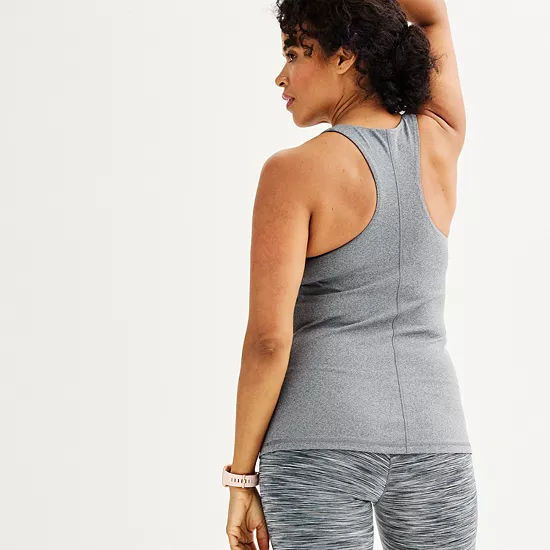 Women's Tek Gear® Ultrastretch Built-In Bra Racerback Tank Top 2 Women's Tek Gear® Ultrastretch Built-In Bra Racerback Tank Top - Image 2