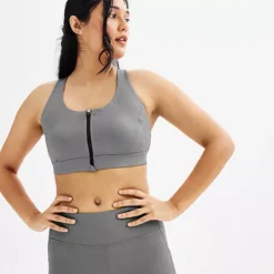 Women's Tek Gear® Ultrastretch Medium Support Zip Front Sports Bra