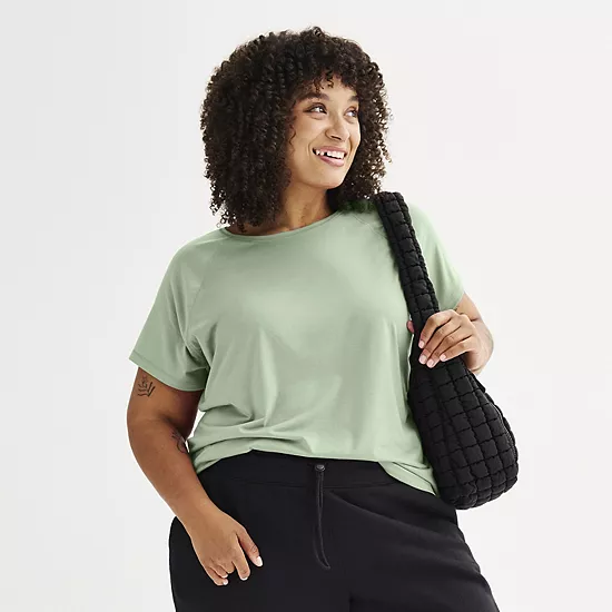 Plus Size Tek Gear® Adaptive Core Raglan Tee 8 Plus Size Tek Gear® Adaptive Core Raglan Tee - Image 8