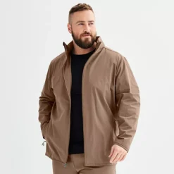 Big & Tall Tek Gear® Lightweight Full-Zip Jacket -Tek Gear Shop 6635423 Jute Brown