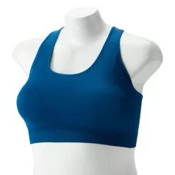 Plus Size Tek Gear® 2-Pack Seamless Racerback Light Support Sports Bra -Tek Gear Shop 6649871 Black Blue