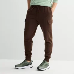 Men's Tek Gear® Ultra Soft Fleece Cargo Jogger -Tek Gear Shop 6753114 Birk Brown