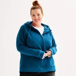 Plus Size Tek Gear® Ultrasoft Fleece Full-Zip Hooded Sweatshirt -Tek Gear Shop 6832571 Blue Crayon