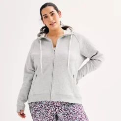 Plus Size Tek Gear® Ultrasoft Fleece Full-Zip Hooded Sweatshirt