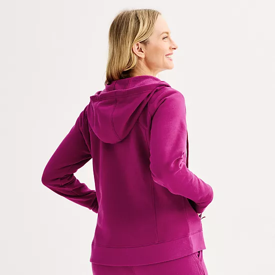 Women's Tek Gear® Ultrasoft Fleece Full-Zip Hooded Sweatshirt 2 Women's Tek Gear® Ultrasoft Fleece Full-Zip Hooded Sweatshirt - Image 2