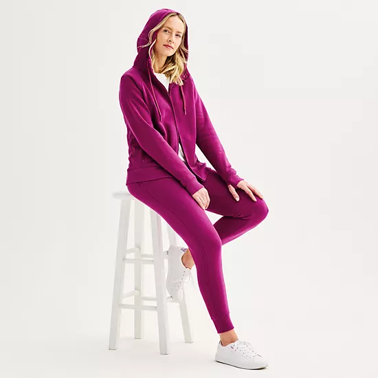 Women's Tek Gear® Ultrasoft Fleece Full-Zip Hooded Sweatshirt 4 Women's Tek Gear® Ultrasoft Fleece Full-Zip Hooded Sweatshirt - Image 4