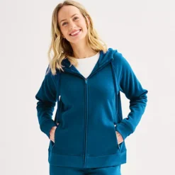 Women's Tek Gear® Ultrasoft Fleece Full-Zip Hooded Sweatshirt 29 Women's Tek Gear® Ultrasoft Fleece Full-Zip Hooded Sweatshirt -Tek Gear Shop 6834582 Blue Crayon