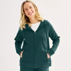 Women's Tek Gear® Ultrasoft Fleece Full-Zip Hooded Sweatshirt 31 Women's Tek Gear® Ultrasoft Fleece Full-Zip Hooded Sweatshirt -Tek Gear Shop 6834582 Eternity Green