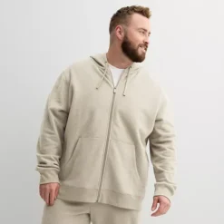 Big & Tall Tek Gear® Ultra Soft Fleece Zip-Front Hoodie -Tek Gear Shop 6942731 Ladd Beige