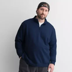 Big & Tall Tek Gear Ultra Soft Fleece Quarter-Zip 17 Big & Tall Tek Gear Ultra Soft Fleece Quarter-Zip -Tek Gear Shop 6943071 Blue Beauty