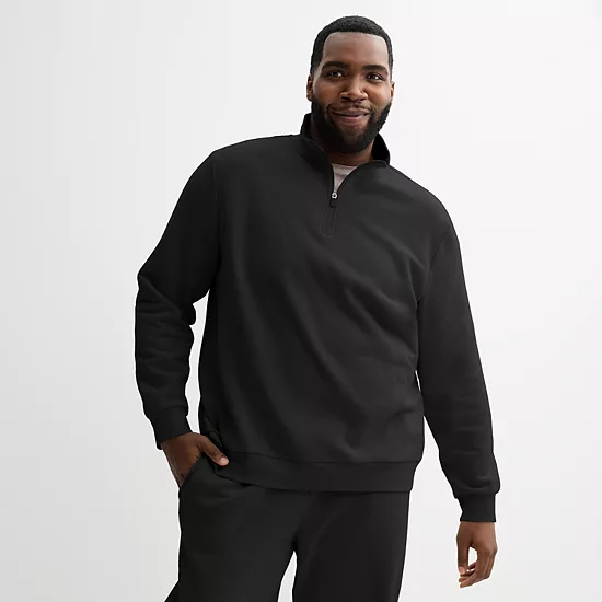 Big & Tall Tek Gear Ultra Soft Fleece Quarter-Zip 1 Big & Tall Tek Gear Ultra Soft Fleece Quarter-Zip