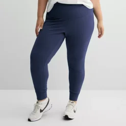 Plus Size Tek Gear® Essential Soft Foldover Jogger Pants -Tek Gear Shop 7009298 Navy Romance