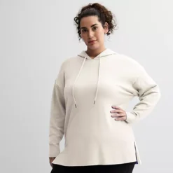 Plus Size Tek Gear® Tunic Hoodie Sweater -Tek Gear Shop 7009472 Sahara Wind