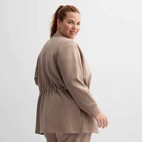 Plus Size Tek Gear® Ultracomfort Cinch Cardigan 2 Plus Size Tek Gear® Ultracomfort Cinch Cardigan - Image 2