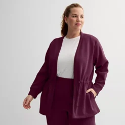 Plus Size Tek Gear® Ultracomfort Cinch Cardigan 12 Plus Size Tek Gear® Ultracomfort Cinch Cardigan -Tek Gear Shop 7015676 Spanish Wine