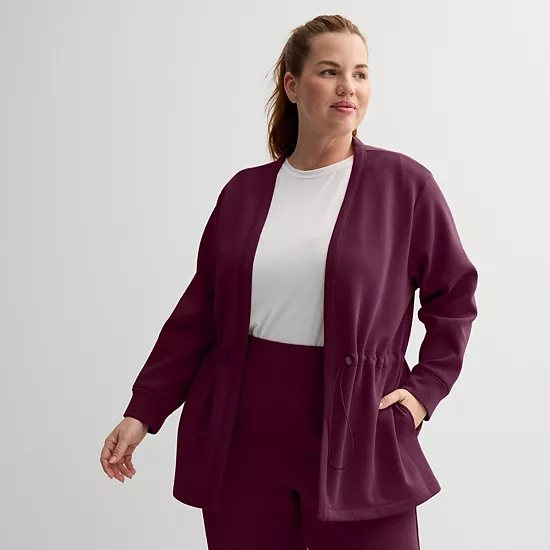 Plus Size Tek Gear® Ultracomfort Cinch Cardigan 6 Plus Size Tek Gear® Ultracomfort Cinch Cardigan - Image 6