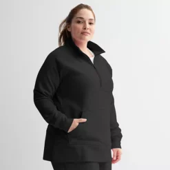 Plus Size Tek Gear Ultrasoft Fleece Quarter-Zip Tunic