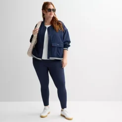 Women's Tek Gear® Tipped Woven Bomber Jacket -Tek Gear Shop 7144546 ALT3