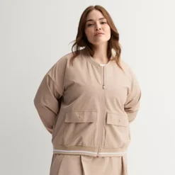 Women's Tek Gear® Tipped Woven Bomber Jacket