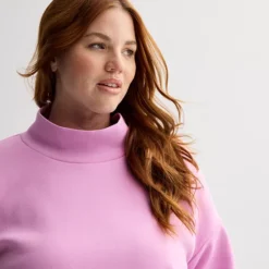 Plus Size Tek Gear Double Knit Funnel Neck Sweater -Tek Gear Shop 7161159 ALT2