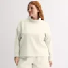 Plus Size Tek Gear Double Knit Funnel Neck Sweater