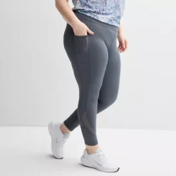 Plus Size Tek Gear® Ultrastretch Mesh Pieced 7/8 Leggings -Tek Gear Shop 7251860 Heritage Gray