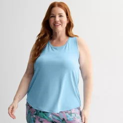 Plus Size Tek Gear® Mesh Racer Back Tank -Tek Gear Shop 7255265 Ultimate Gray