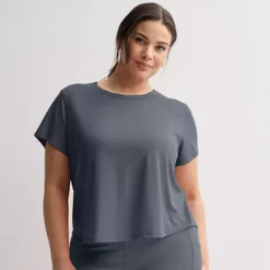 Plus Size Tek Gear® Mesh Tee -Tek Gear Shop 7255342 Heritage Gray