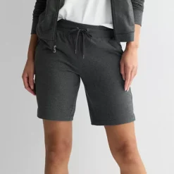 Petite Tek Gear® Essential Bermuda Shorts -Tek Gear Shop 7290905 Medium Ink Heather