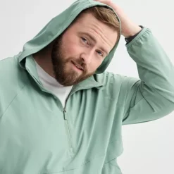 Big & Tall Tek Gear® Lightweight Hooded Quarter Zip Jacket -Tek Gear Shop 7299958 ALT2