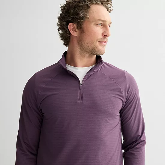 Men's Tek Gear® Mesh Quarter-Zip Pullover 3 Men's Tek Gear® Mesh Quarter-Zip Pullover - Image 3