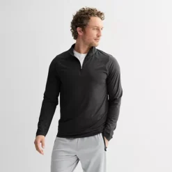Men's Tek Gear® Mesh Quarter-Zip Pullover 13 Men's Tek Gear® Mesh Quarter-Zip Pullover -Tek Gear Shop 7500721 Mineral Black