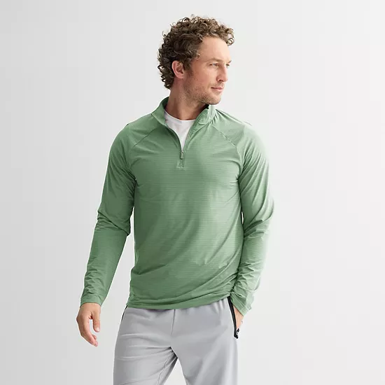Men's Tek Gear® Mesh Quarter-Zip Pullover 1 Men's Tek Gear® Mesh Quarter-Zip Pullover
