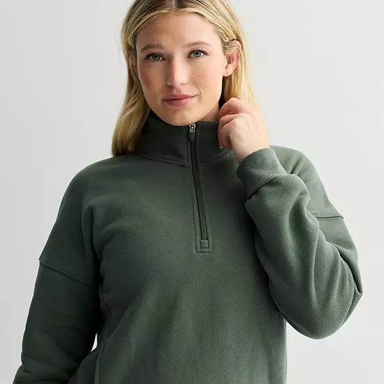 Women's Tek Gear® Ultrasoft Fleece Quarter-Zip Sweatshirt 3 Women's Tek Gear® Ultrasoft Fleece Quarter-Zip Sweatshirt - Image 3